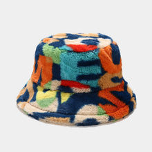 Load image into Gallery viewer, Women’s Faux Fur Patterned Bucket Hats - Bold and Vibrant Winter Headwear