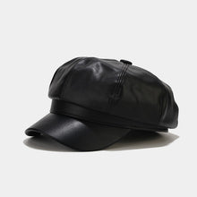 Load image into Gallery viewer, Women’s Faux Leather Newsboy Caps - Classic Baker Boy Hats in Chic Colors