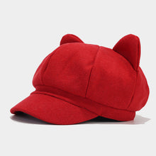 Load image into Gallery viewer, Women’s Cute Cat Ear Newsboy Caps - Playful and Stylish Baker Boy Hats