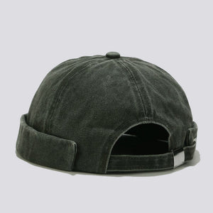 Unisex Vintage Canvas Docker Caps - Adjustable and Stylish Brimless Hats