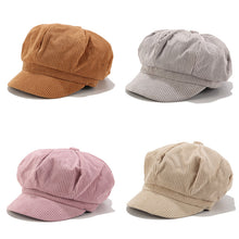 Load image into Gallery viewer, Women’s Corduroy Newsboy Caps - Chic and Comfortable Baker Boy Hats