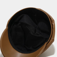 Load image into Gallery viewer, Women’s Faux Leather Newsboy Caps - Classic Baker Boy Hats in Chic Colors