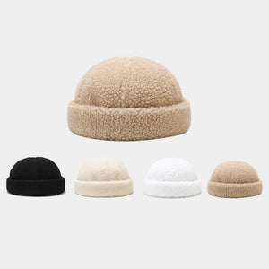 Adjustable Sherpa Fleece Docker Caps - Cozy Unisex Winter Hats