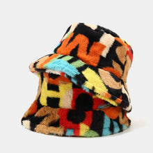 Load image into Gallery viewer, Women’s Faux Fur Patterned Bucket Hats - Bold and Vibrant Winter Headwear