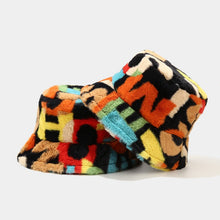 Load image into Gallery viewer, Women’s Faux Fur Patterned Bucket Hats - Bold and Vibrant Winter Headwear