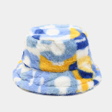 Load image into Gallery viewer, Women’s Faux Fur Patterned Bucket Hats - Bold and Vibrant Winter Headwear