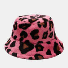 Load image into Gallery viewer, Women’s Faux Fur Leopard Print Bucket Hats - Cozy and Stylish Headwear