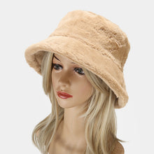 Load image into Gallery viewer, Women’s Plush Faux Fur Bucket Hats - Soft and Cozy Winter Headwear in Vibrant Colors