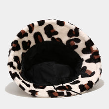 Load image into Gallery viewer, Women’s Faux Fur Leopard Print Bucket Hats - Cozy and Stylish Headwear