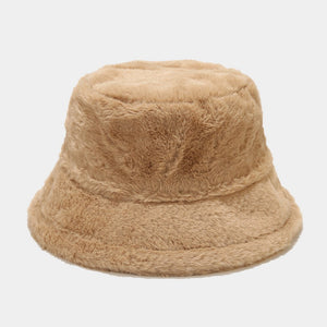 Women’s Plush Faux Fur Bucket Hats - Soft and Cozy Winter Headwear in Vibrant Colors