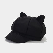 Load image into Gallery viewer, Women’s Cute Cat Ear Newsboy Caps - Playful and Stylish Baker Boy Hats