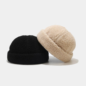 Adjustable Sherpa Fleece Docker Caps - Cozy Unisex Winter Hats