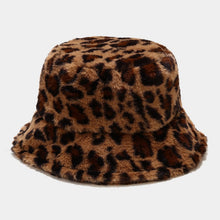 Load image into Gallery viewer, Women’s Faux Fur Leopard Print Bucket Hats - Cozy and Stylish Headwear