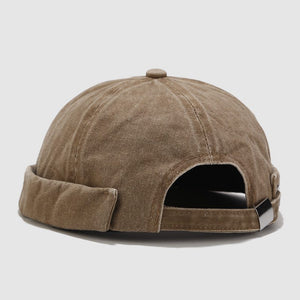 Unisex Vintage Canvas Docker Caps - Adjustable and Stylish Brimless Hats