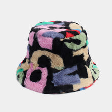 Load image into Gallery viewer, Women’s Faux Fur Patterned Bucket Hats - Bold and Vibrant Winter Headwear