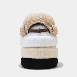 Adjustable Sherpa Fleece Docker Caps - Cozy Unisex Winter Hats